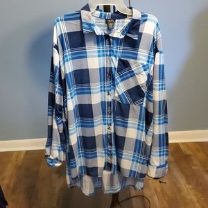 Blue plaid tunic